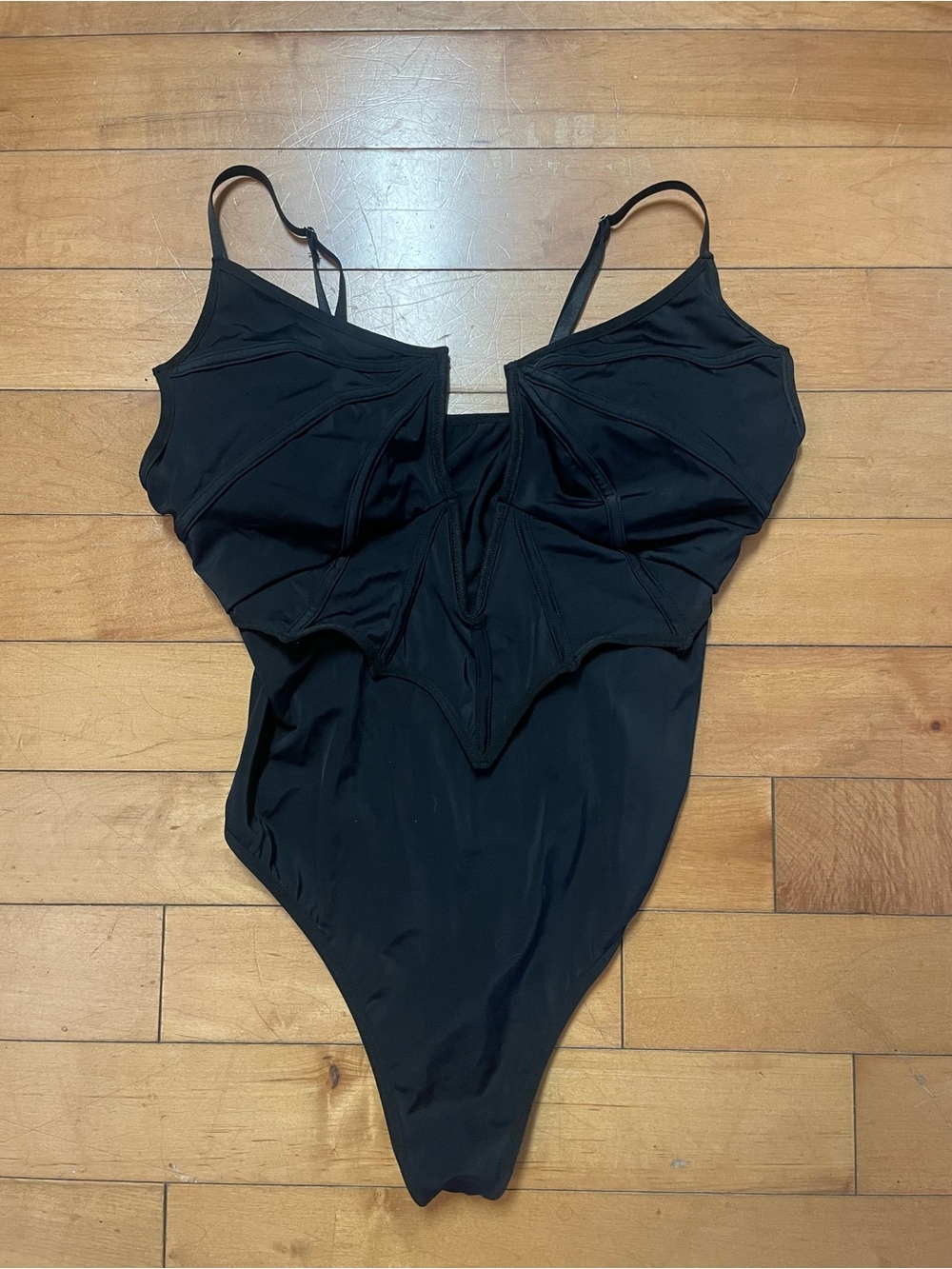 Black Gothic Bat One-Piece Swim - Picture 3 of 3